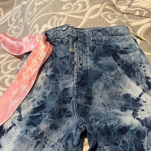 Juicy Couture Blue Tie-Dye Flare Jeans - Picture 2 of 3